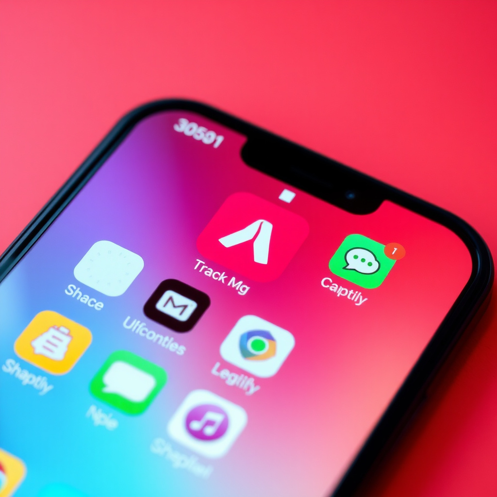 App interface on smartphone